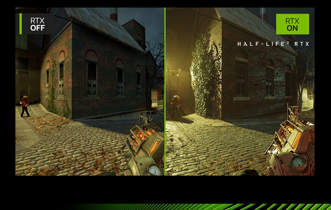 Half-Life 2 RTX – RTX OFF vs RTX ON